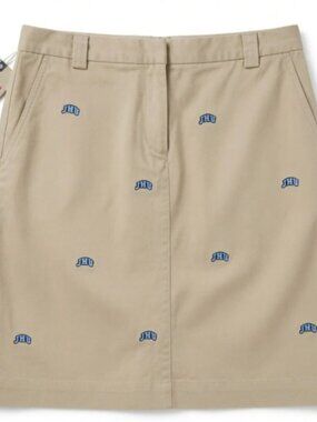 NWT John Hopkins University JHU Colony Sportswear Chino JHU Skirt Sz10 Blue Jays